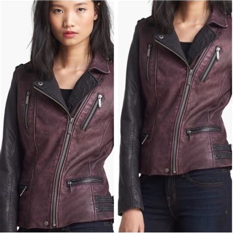 michael kors color block leather jacket|Michael Kors waterproof jacket.